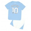 Otroški Nogometni dresi Manchester City Jack Grealish #10 Domači 2023-24 Kratek Rokav (+ Kratke hlače)